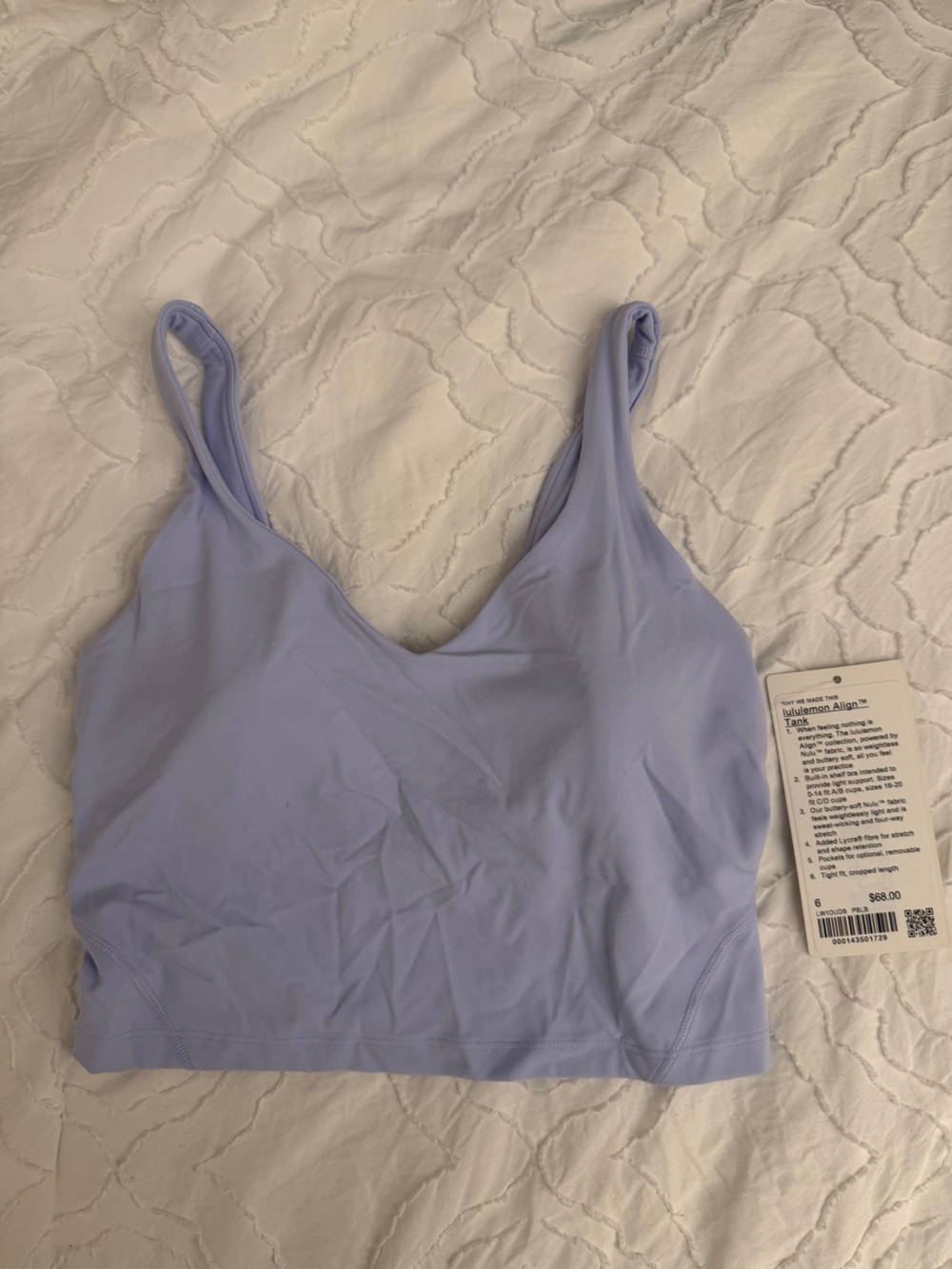 NWT lululemon athletica Align Tank in Light Lavender